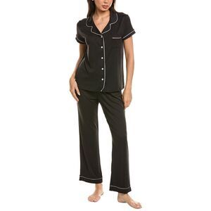 Marion Womens  2Pc Soft Stretch Pajama Set, Black